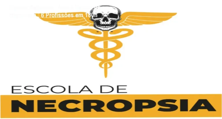 Imagem ilustrando o Curso Escola de Necropsia com foco nas 6 áreas de Ciências Mortuárias