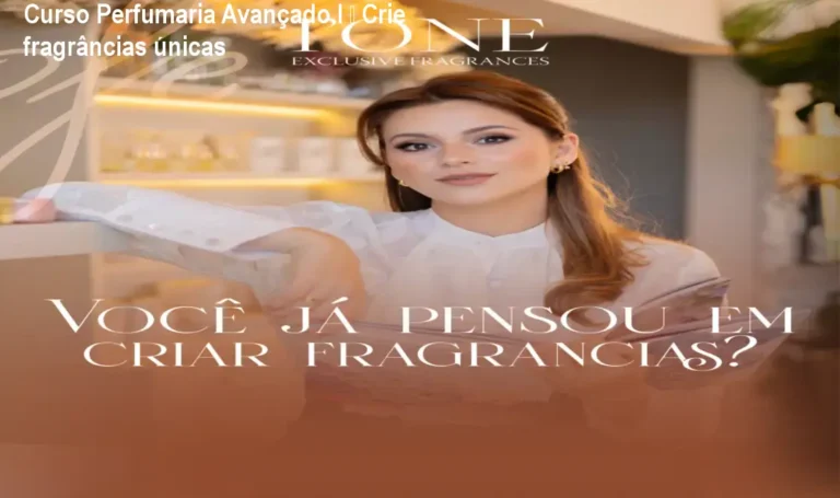 Curso avançado de perfumaria fina com olfatório físico, ideal para criar fragrâncias exclusivas