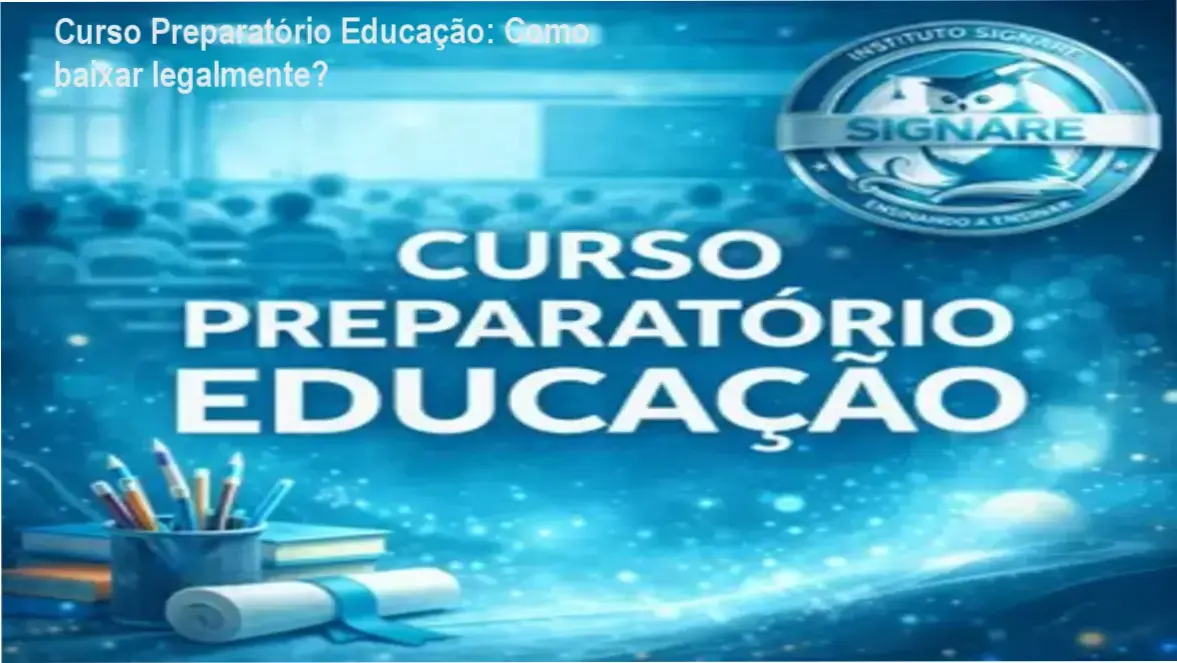 Tela mostrando a página oficial de download do Curso Preparatório Educação na Hotmart
