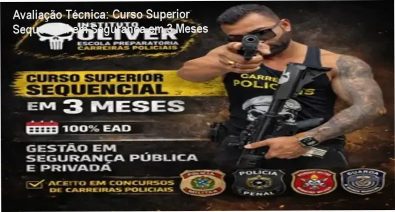 Imagem ilustrativa do Curso Superior Sequencial de Gestão em Segurança Pública e Privada, destacando rapidez e reconhecimento legal
