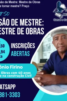 Curso Visão de Mestre: Mestre de Obras – Como se tornar mestre? Preço
