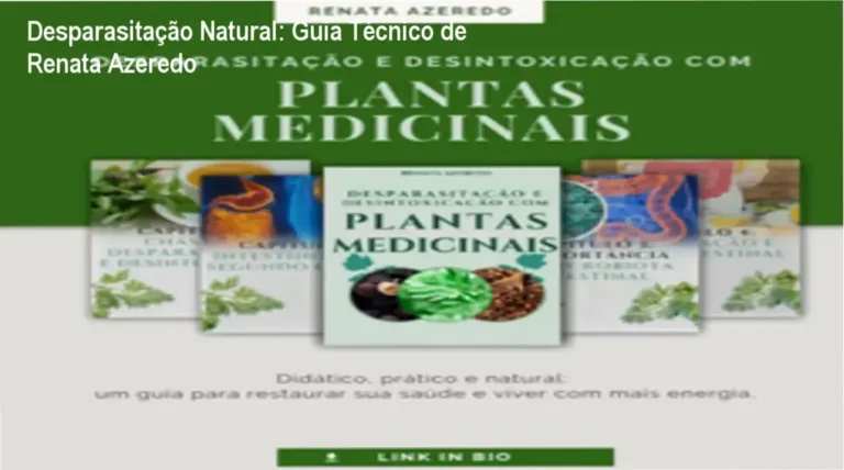 Capa do e‑book Desparasitação e Desintoxicação com Plantas Medicinais de Renata Azeredo