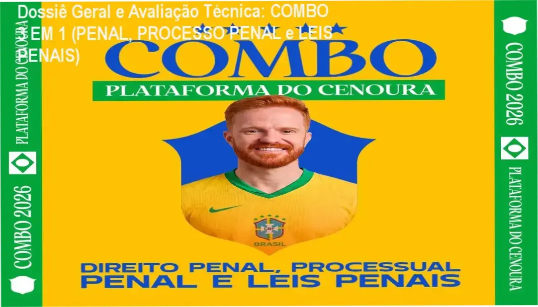Gráfico de desempenho técnico do ecossistema COMBO 3 EM 1 (PENAL, PROCESSO PENAL e LEIS PENAIS)
