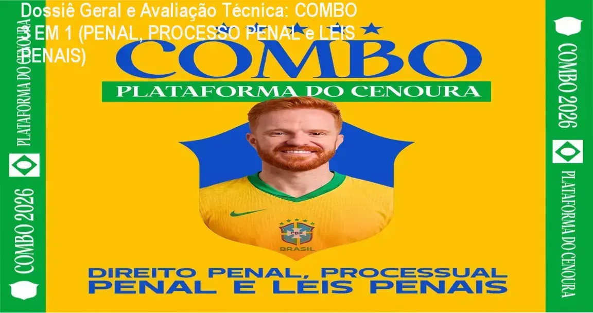 Gráfico de desempenho técnico do ecossistema COMBO 3 EM 1 (PENAL, PROCESSO PENAL e LEIS PENAIS)