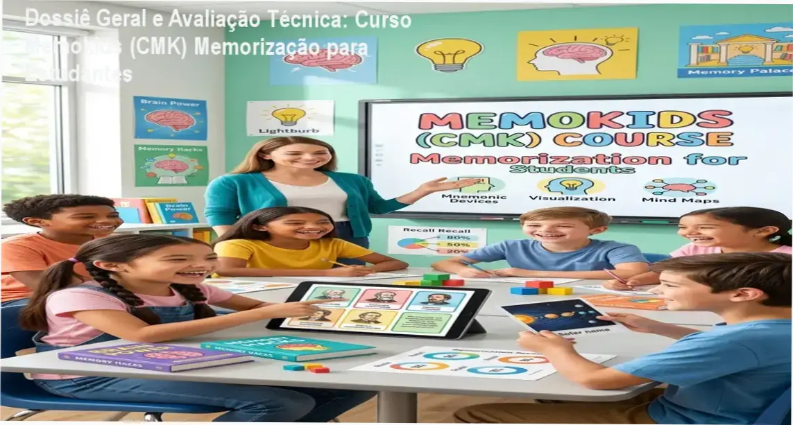 Gráfico de desempenho técnico do ecossistema Curso Memokids (CMK) Memorização para Estudantes