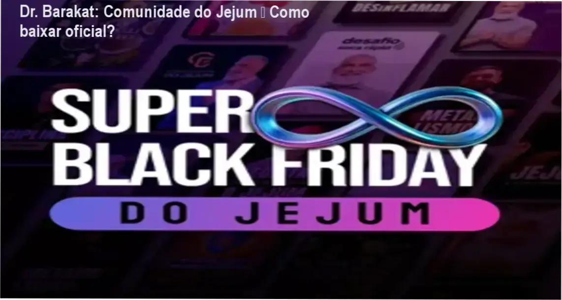 Tela de acesso oficial da Comunidade do Jejum do Dr. Barakat
