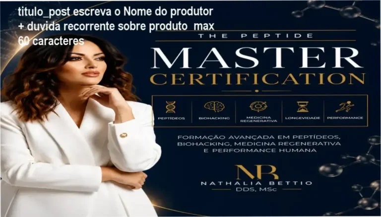 Dra. Nathalia Bettio apresentando a certificação internacional em peptídeos