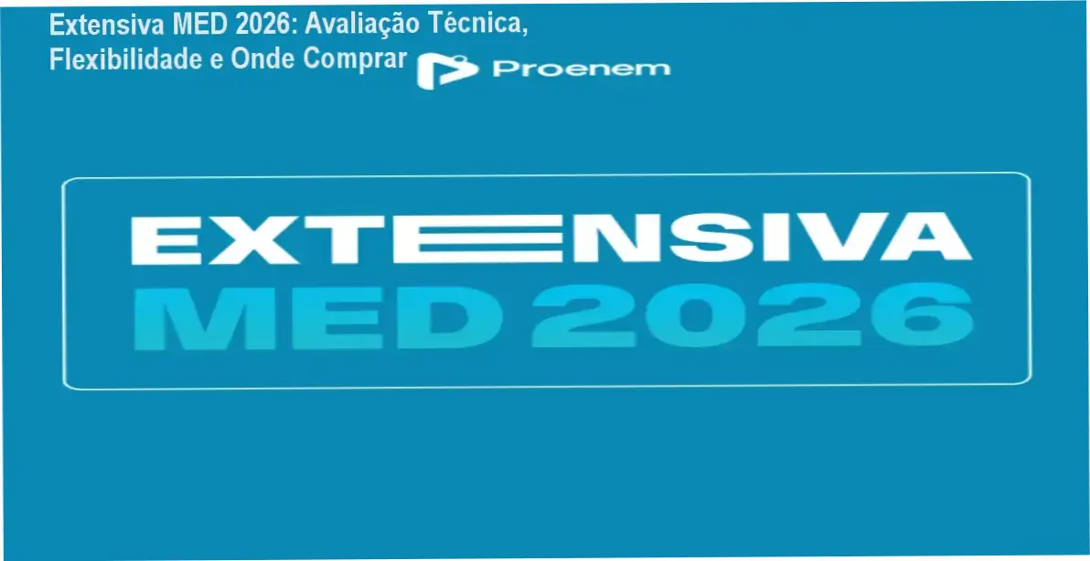 Capa do Extensiva MED 2026 destacando flexibilidade e oferta promocional