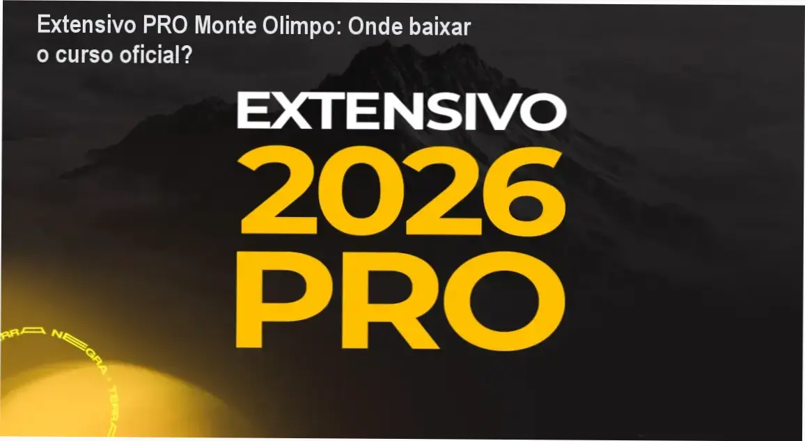 Captura de tela mostrando a página oficial de download do Extensivo PRO Monte Olimpo