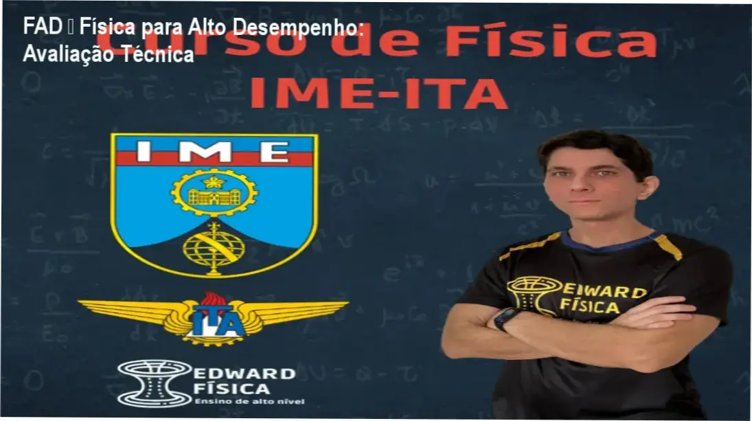 Aula ao vivo do curso FAD de Caio Bianchi mostrando metodologia de alto desempenho em física