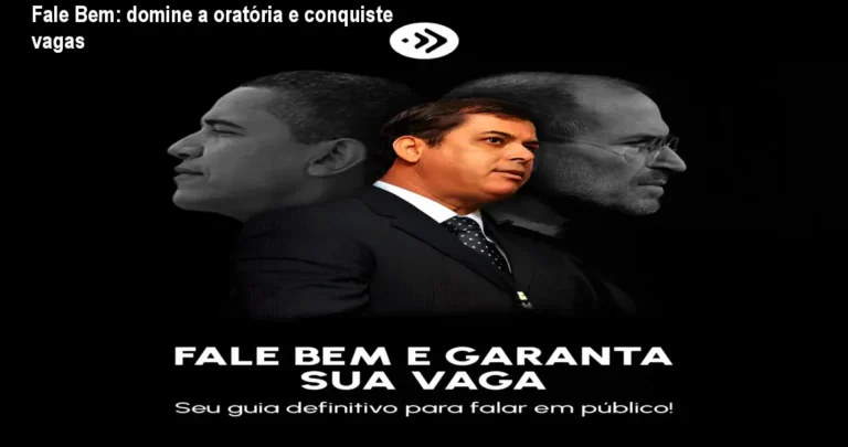 Capa do curso Fale Bem e Garanta a Sua Vaga, focado em oratória para iniciantes