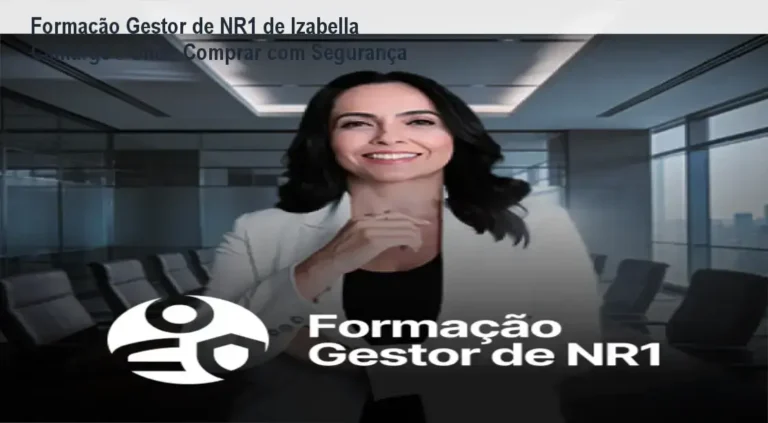 Formação Gestor de NR1 Izabella Camargo cupom desconto