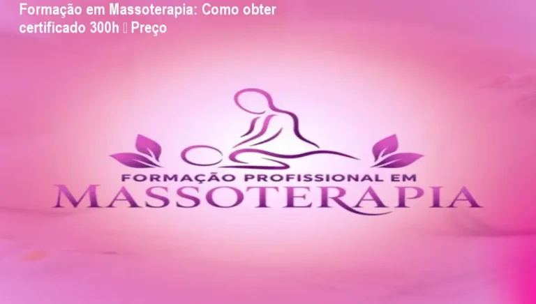 Imagem mostrando a capa da Formação em Massoterapia com certificado de 300 horas reconhecido
