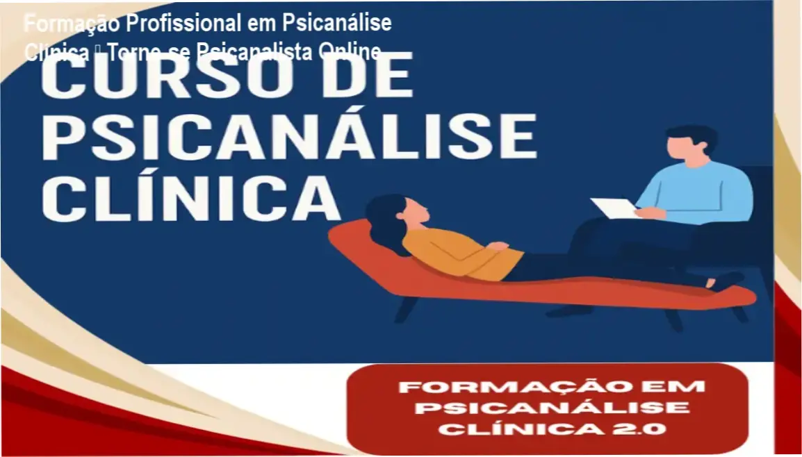 Imagem ilustrativa da Formação Profissional em Psicanálise Clínica, destacando módulos e prática clínica