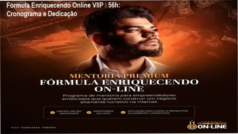 Fórmula Enriquecendo Online VIIP – cronograma e carga horária de estudo