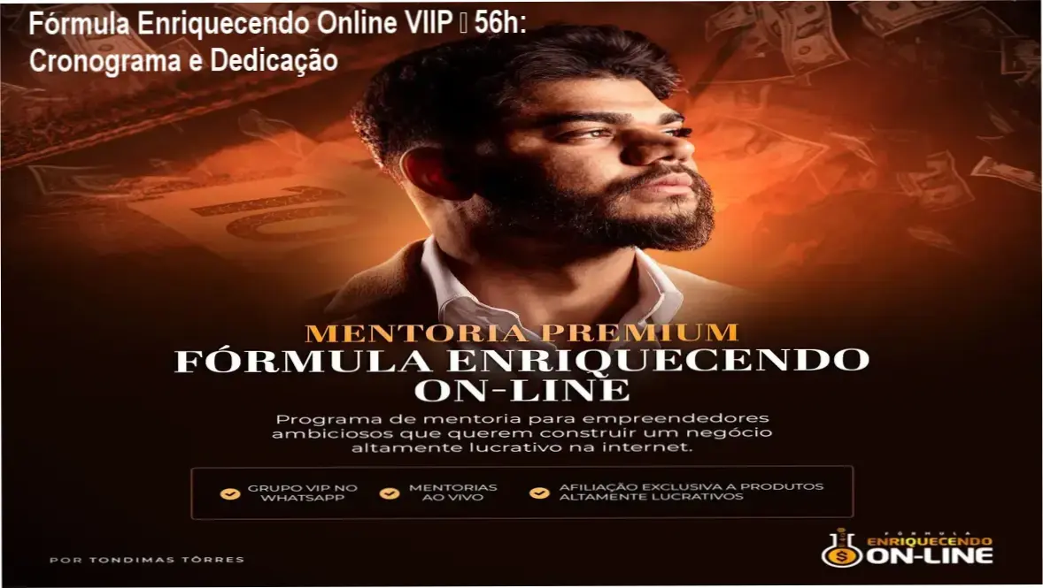 Fórmula Enriquecendo Online VIIP – cronograma e carga horária de estudo
