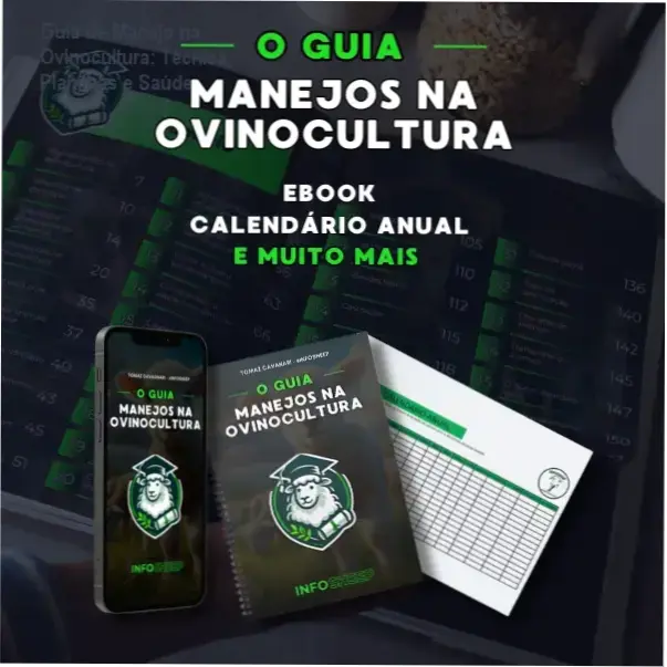 Capa do Guia de Manejo na Ovinocultura com planilhas de controle de rebanho