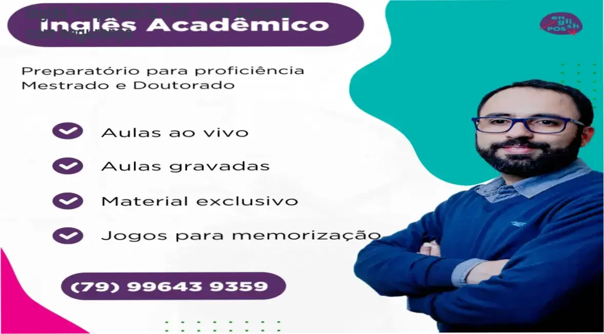 Inglês Preparatório Full da English Pós - cupom de desconto
