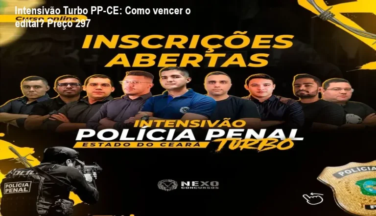 Capa do Intensivão Turbo da Nexo Concursos mostrando plano de estudo diário para aprovação na Polícia Penal do Ceará