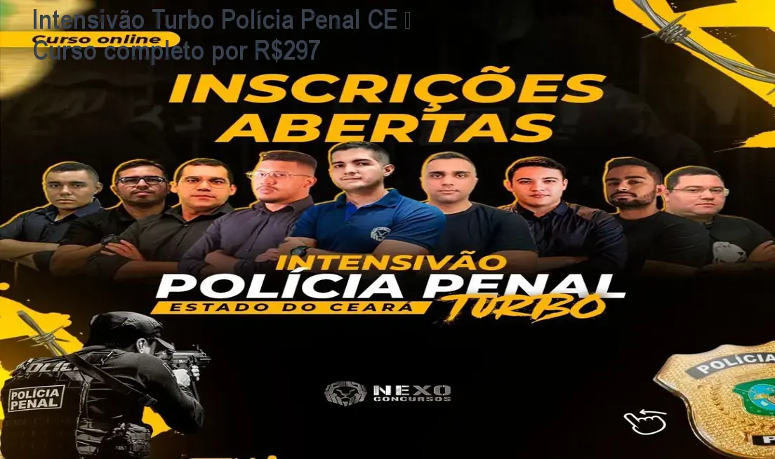 Intensivão Turbo Polícia Penal CE – Curso completo por R$297