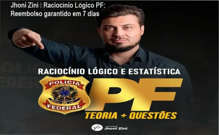 Jhoni Zini – Raciocínio Lógico e Estatística para PF – política de reembolso e garantia
