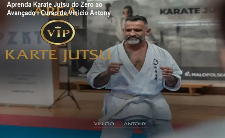 Vinicio Antony ensinando técnicas de Karate Jutsu em treinamento online que aumentam a potência de combate