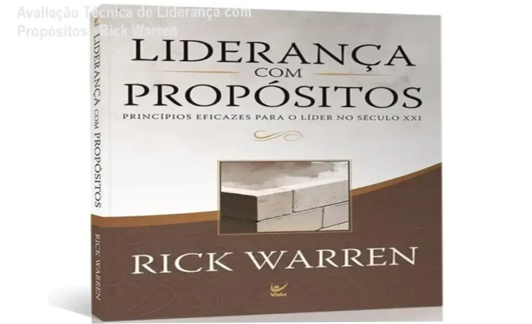 Capa do livro Liderança com Propósitos de Rick Warren, destacando liderança baseada em valores e propósito