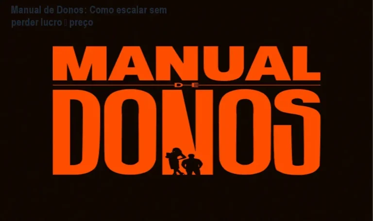 Imagem ilustrando a estratégia de escala e lucratividade apresentada no Manual de Donos, com destaque para email de aula prática.