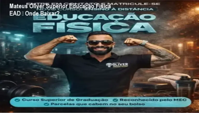 Página oficial de download do curso Mateus Oliver Superior Educação Física EAD