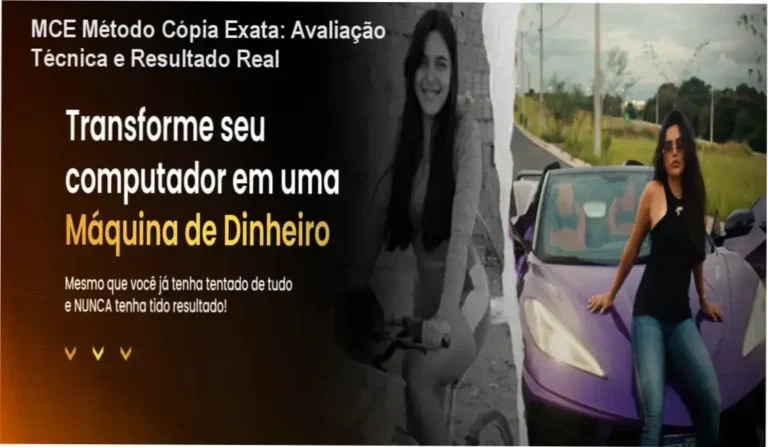 Imagem ilustrativa do MCE Método Cópia Exata mostrando tela do app e mentorias