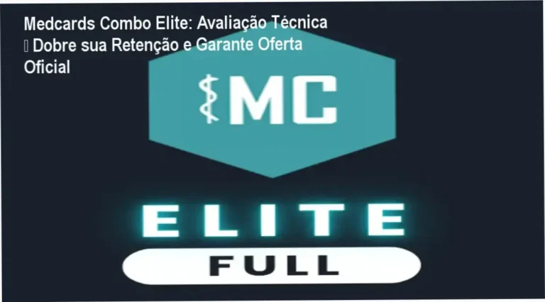 Tela do Medcards Combo Elite mostrando flashcards inteligentes e oferta oficial