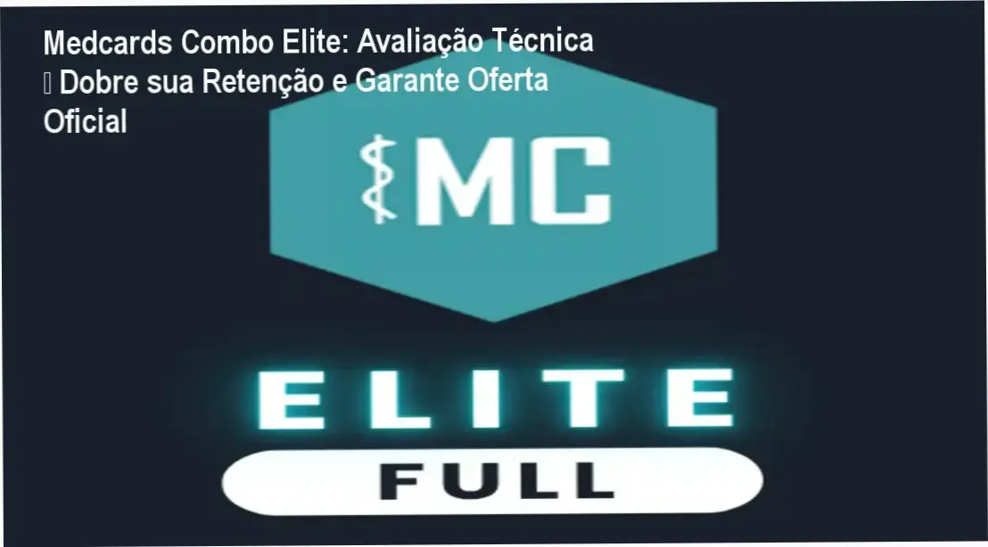 Tela do Medcards Combo Elite mostrando flashcards inteligentes e oferta oficial