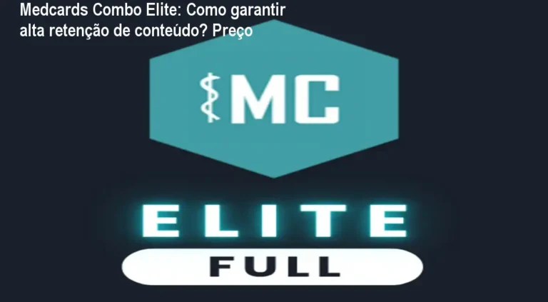 Tela da plataforma Medcards Combo Elite mostrando flashcards de repetição espaçada para estudantes de medicina