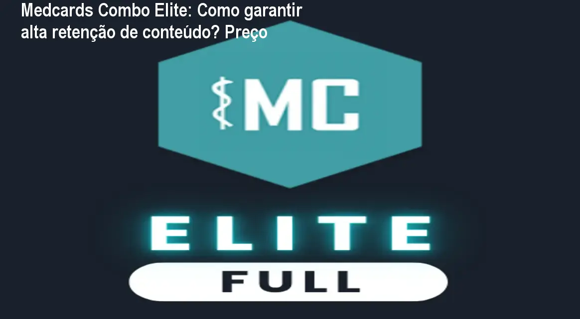 Tela da plataforma Medcards Combo Elite mostrando flashcards de repetição espaçada para estudantes de medicina