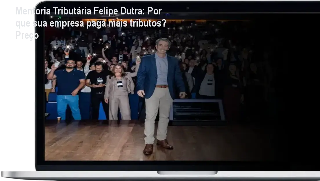 Felipe Dutra apresentando a Mentoria Estratégia Tributária para redução de tributos empresariais