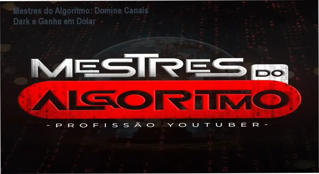 Capa do curso Mestres do Algoritmo mostrando Caio Ferreira e ícones de IA e dólares