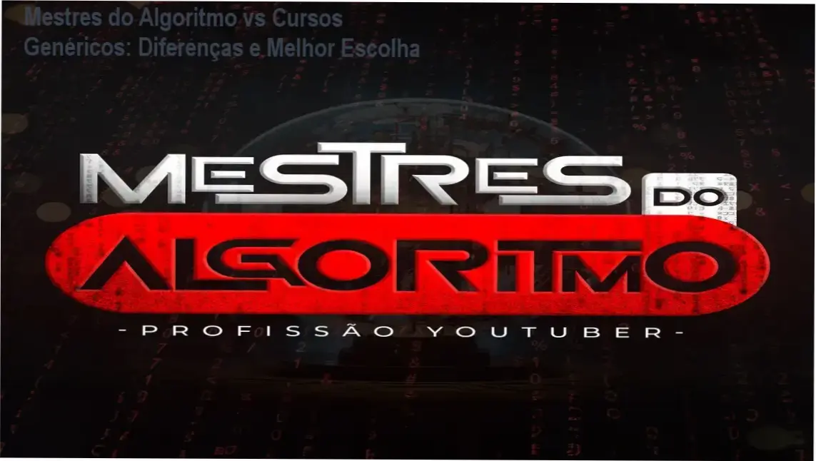 Comparativo visual entre Mestres do Algoritmo e cursos genéricos de YouTube