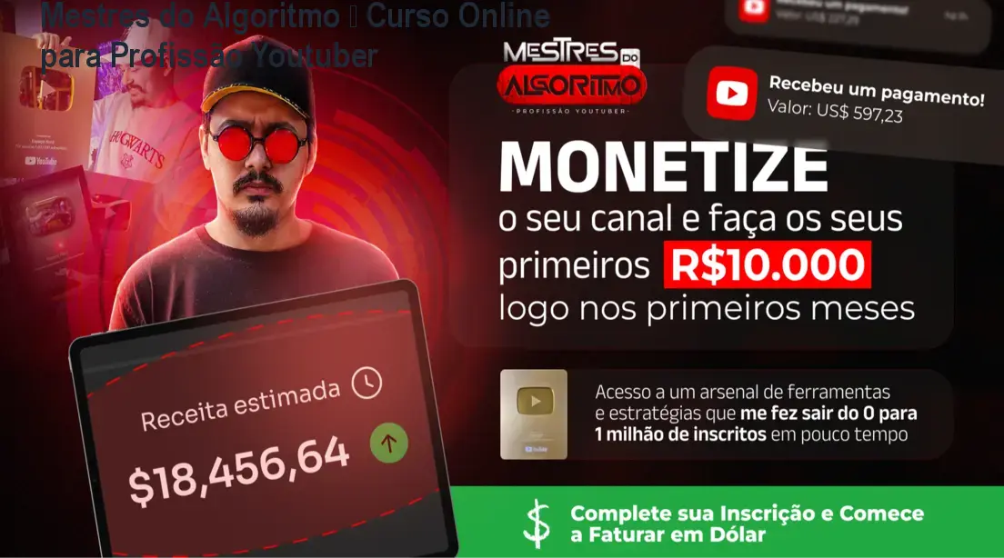 Mestres do Algoritmo – Curso Online para Profissão Youtuber