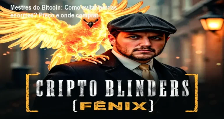 Imagem promocional do curso Mestres do Bitcoin mostrando gráficos e risco controlado