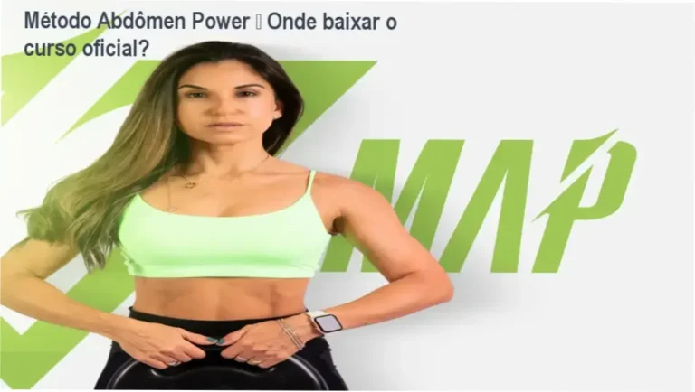 Tela mostrando a página oficial de download do Método Abdômen Power