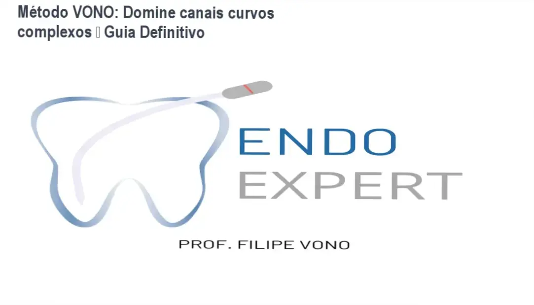 Kit físico do Método VONO e tela do curso mostrando técnicas de canal curvo