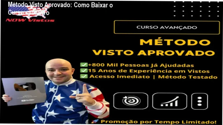 Captura de tela mostrando a página oficial de download do Método Visto Aprovado