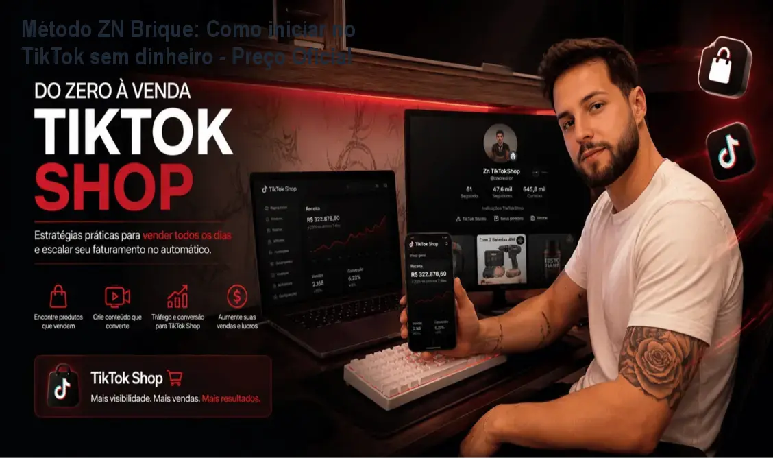 Imagem ilustrando o Método ZN Brique para afiliados iniciantes no TikTok