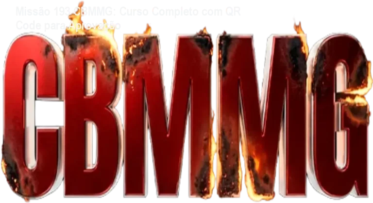 Imagem do curso Missão 193 CBMMG mostrando material interativo com QR Code para estudo eficiente