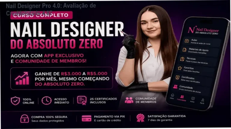 Nail Designer Pro 4.0 custo-benefício, investimento de R$87,90 entrega 25 certificados e suporte vitalício