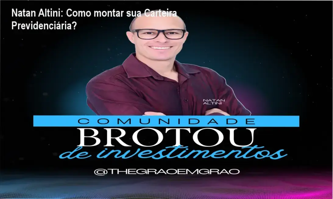 Natan Altini apresentando o curso Comunidade Brotou – Plantando a Carteira Previdenciária