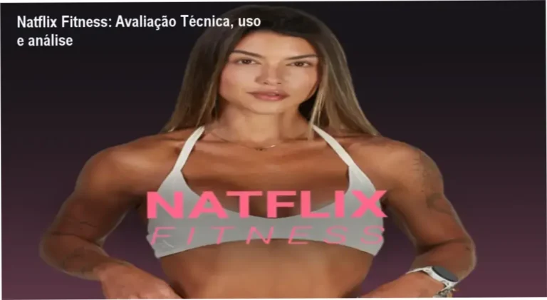 Tela da plataforma Natflix Fitness mostrando treinos, cardápios e suporte para mulheres