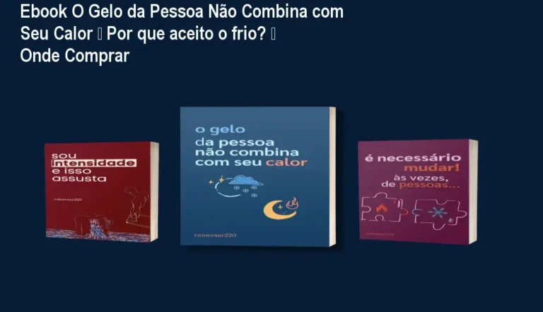 Capa do ebook 'O gelo da pessoa não combina com seu calor' mostrando metáfora do fogo e gelo, destacando a intensidade que assusta