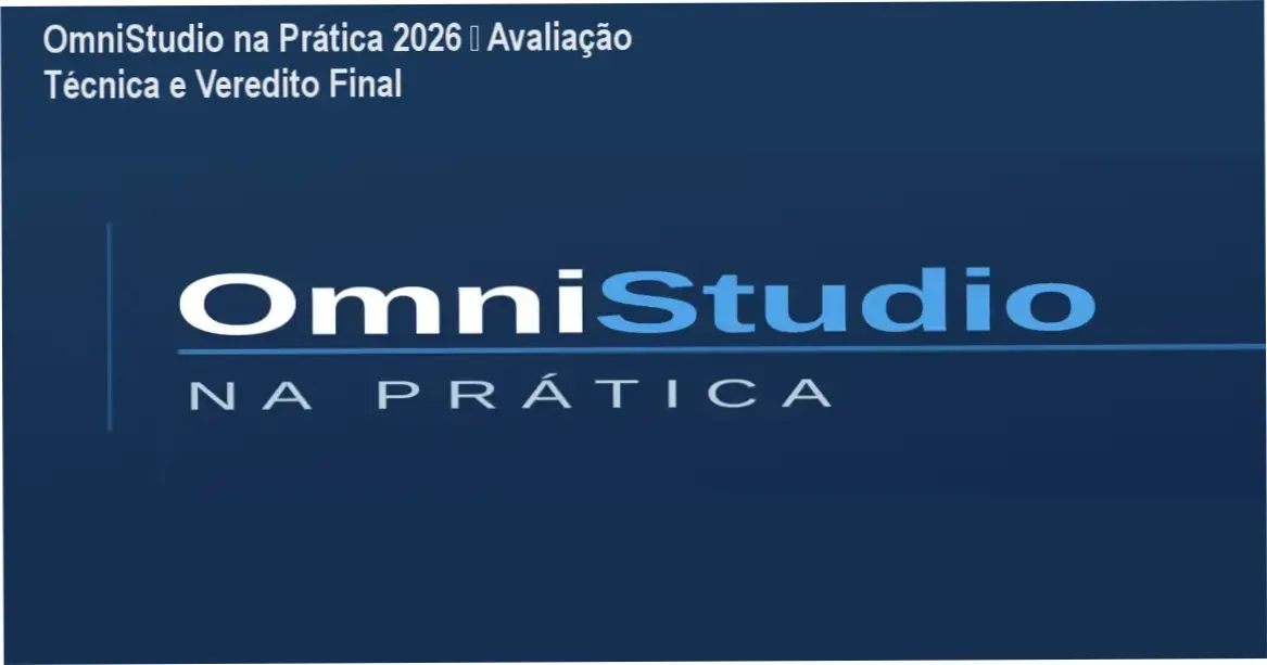 Imagem promocional do curso OmniStudio na Prática 2026 com destaque para descontos e cupons
