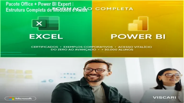 Pacote Office + Power BI Expert de Victor – módulos, aulas e conteúdo programático detalhado